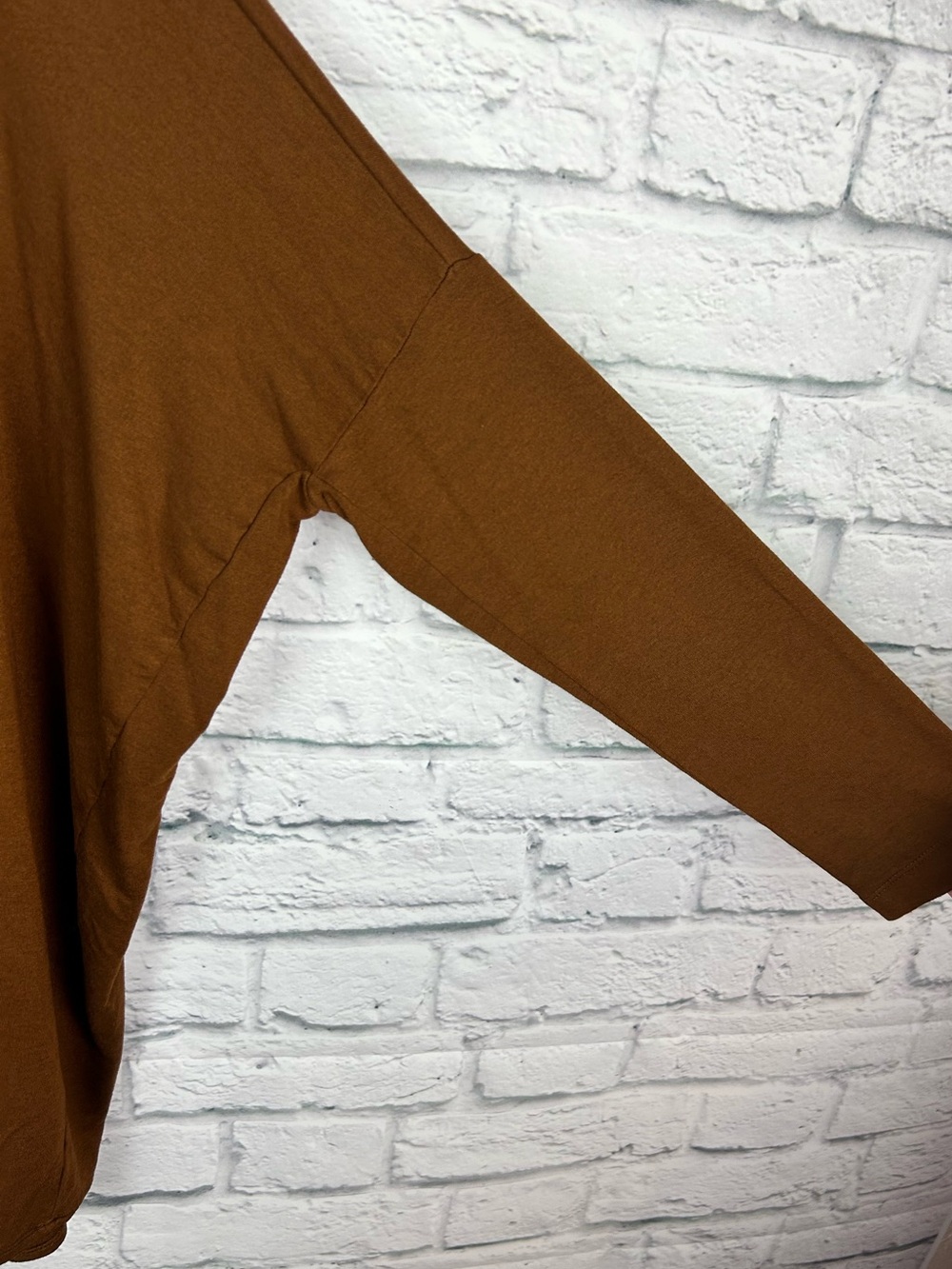 Bryn Walker Top Small Brown Cowl Neck Oversized Lagenlook Siro Rayon USA - Picture 2 of 7